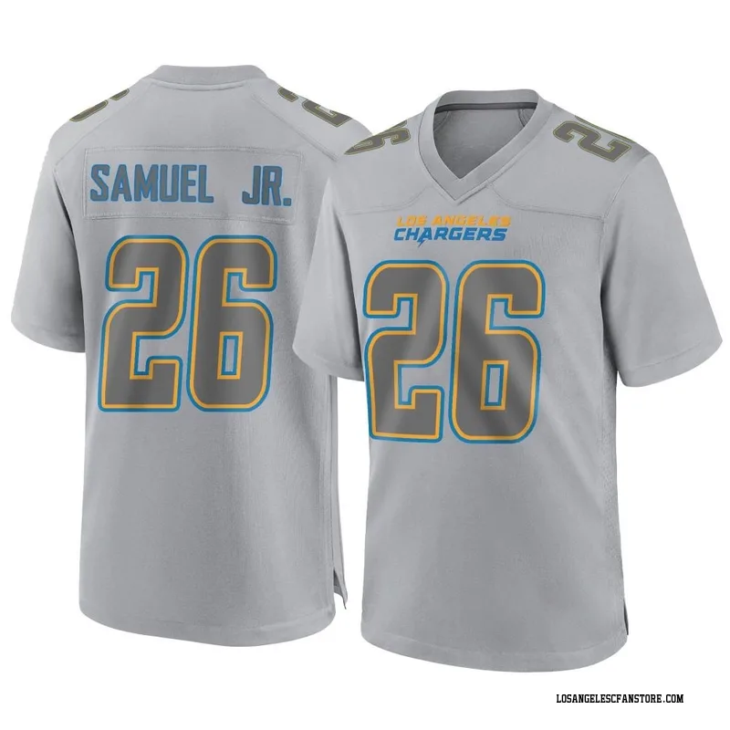 Asante Samuel Jr. Los Angeles Chargers Fanatics Authentic Game-Used White  #26 Jersey vs. Atlanta Falcons on November 6, 2022