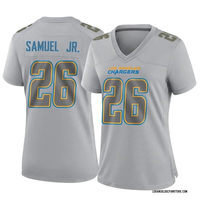 Asante Samuel Jr. Los Angeles Chargers Fanatics Authentic Game-Used #26  Navy Jersey vs. Seattle Seahawks on October 23, 2022