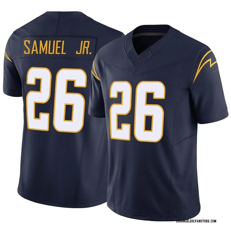 Fanatics Authentic Asante Samuel Jr. Los Angeles Chargers Game-Used #26 Navy Jersey vs. Seattle Seahawks on October 23 2022